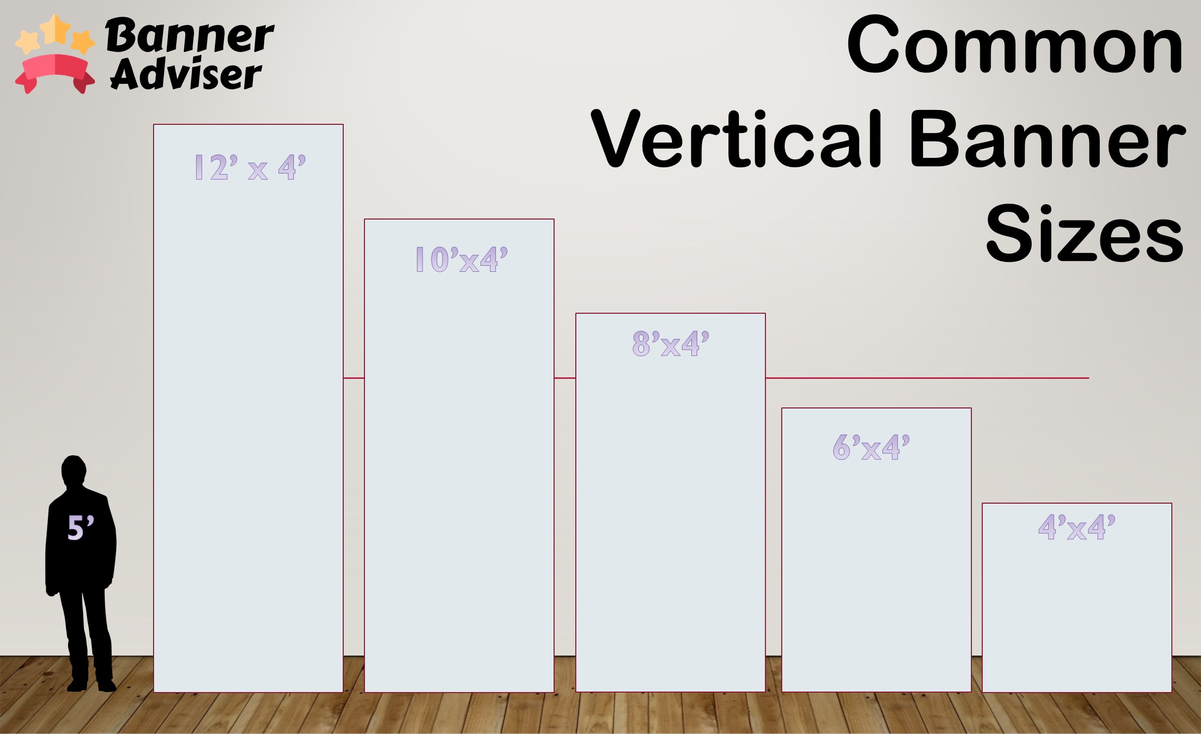 common vinyl horizontal banner sizes for businesses advertising