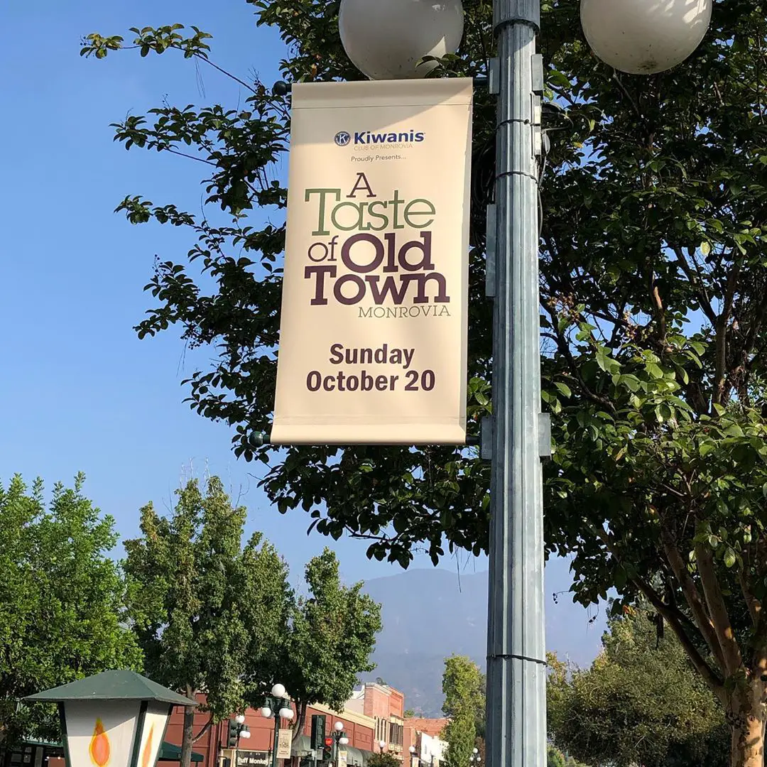 pole banner example on light post