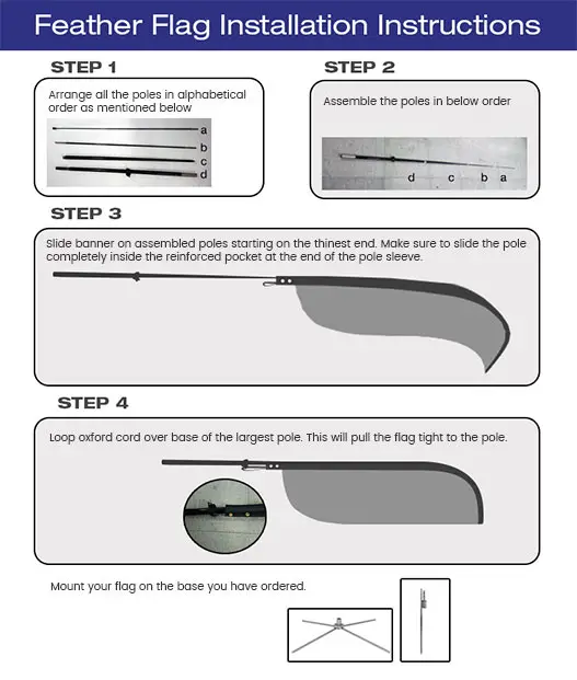 setting up feather flag